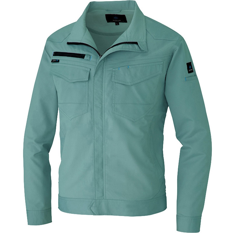 AZ-2901 長袖ブルゾン秋冬用(男女兼用) アイトス 名入れ可 ターコイズ色 4L  AZ-2901