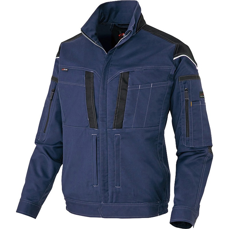 AZ-6803 フルハーネス対応ムービンカット長袖ブルゾン秋冬用(男女兼用) アイトス ネイビーxブラック色 3L  AZ-6803