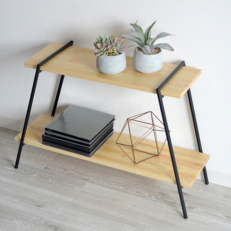 木製ラック 2段式 アイアンワーク 木製ラック 2段式 アイアンワーク 木製ラック 2段式 アイアンワーク