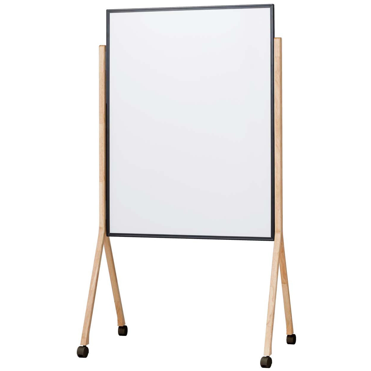 WMHD34 木製脚両面ホローホワイトボード 馬印 グリーン購入法:適合 脚