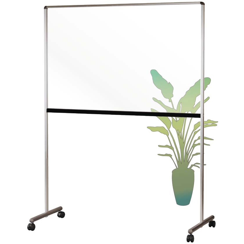 透明ボードシンプル 馬印 ホワイトボード(脚付き) 【通販