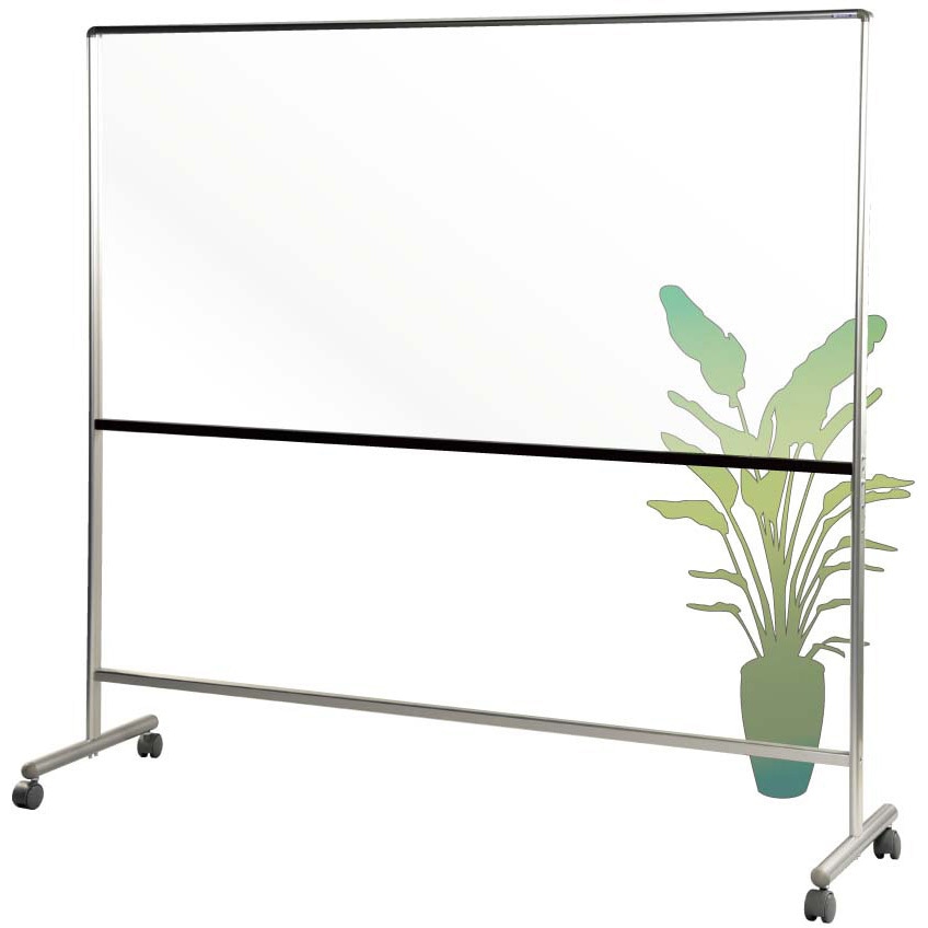 透明ボードシンプル 馬印 ホワイトボード(脚付き) 【通販モノタロウ】