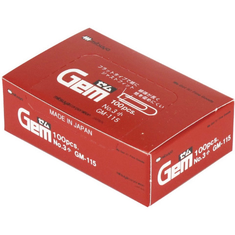 GM-115 ゼムクリップ ミツヤ 小サイズ 1箱(100本) GM-115