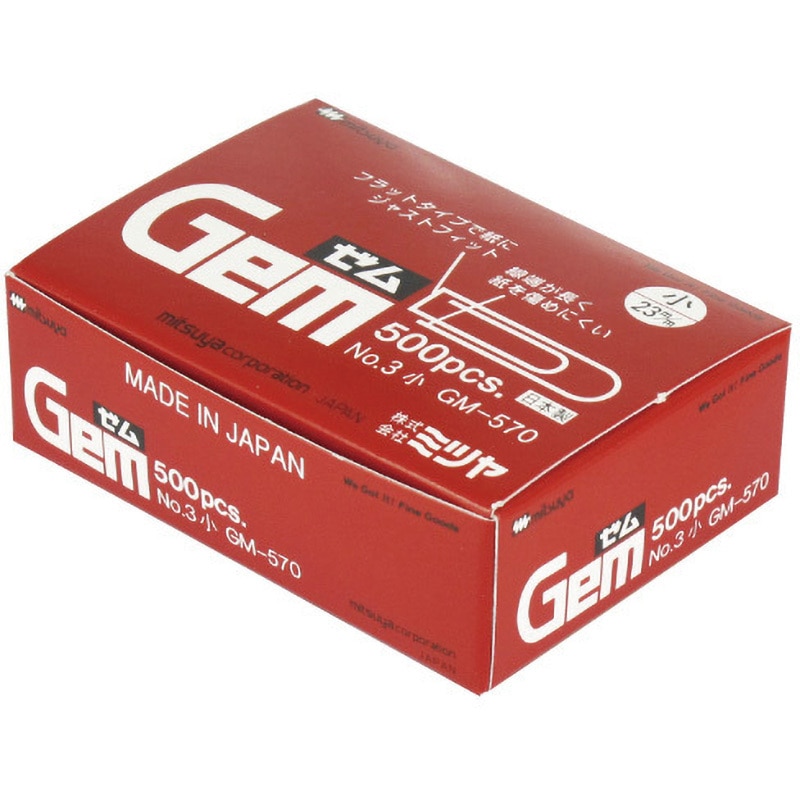 GM-570 ゼムクリップ ミツヤ 小サイズ 1箱(500本) GM-570