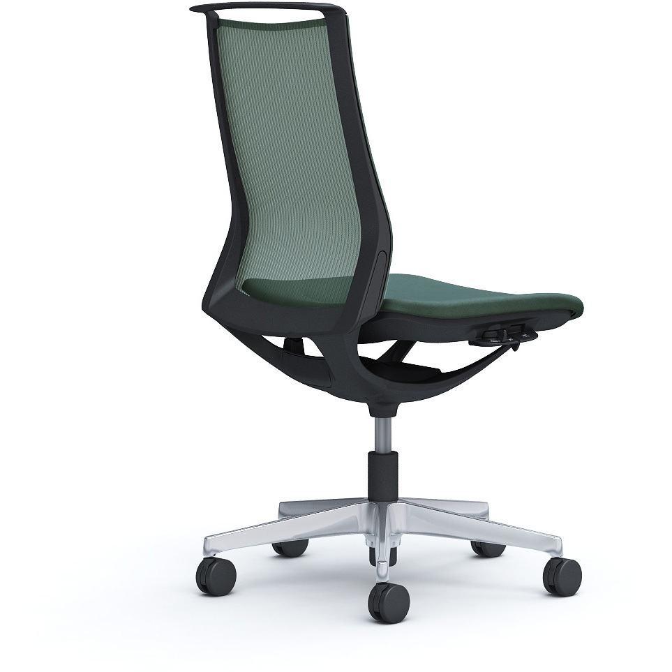 CA11BR F1K5 モード メッシュタイプ 肘なし ミドルバック ブラック 5本脚 樹脂フレーム ブラックボディ インターロック 1脚 オカムラ(岡村製作所) 【通販モノタロウ】