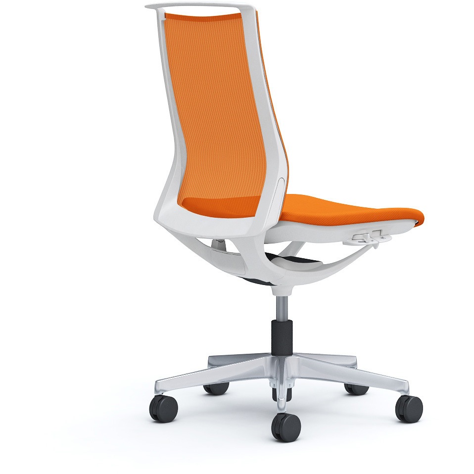 CA11BW FKA8 モード メッシュタイプ 肘なし ミドルバック ホワイト 5本脚 樹脂フレーム ホワイトボディ プレーンメッシュタイプ 1脚 オカムラ(岡村製作所) 【通販モノタロウ】