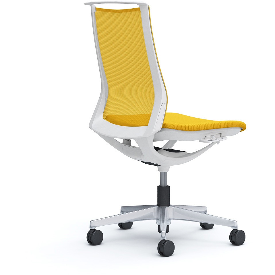 CA11BW FKB9 モード メッシュタイプ 肘なし ミドルバック ホワイト 5本脚 樹脂フレーム ホワイトボディ プレーンメッシュタイプ 1脚 オカムラ(岡村製作所) 【通販モノタロウ】