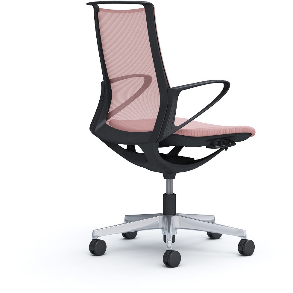 CA21BR FKA7 モード メッシュタイプ 固定肘 ミドルバック ブラック 5本脚 樹脂フレーム ブラックボディ プレーンメッシュタイプ 1脚 オカムラ(岡村製作所) 【通販モノタロウ】