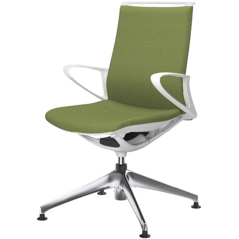 CA25FW FWM5 モード ミドルバック 樹脂肘 ホワイトボディ 4本脚オートリターン 樹脂フレーム ミックスクロス 1脚 オカムラ(岡村製作所) 【通販モノタロウ】