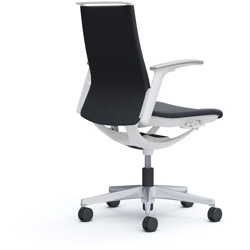 CA95BW FWM1 モード ミドルバック 可動肘 ホワイトボディ 5本脚 樹脂フレーム ホワイトボディ ミックスクロス 1脚 オカムラ(岡村製作所) 【通販モノタロウ】