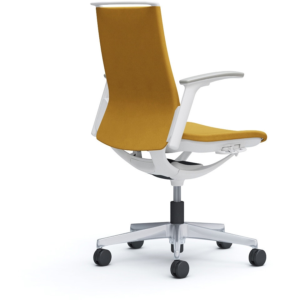 CA95BW FXW7 モード ミドルバック 可動肘 ホワイトボディ 5本脚 樹脂フレーム ホワイトボディ インターロッククロス 1脚 オカムラ(岡村製作所) 【通販モノタロウ】