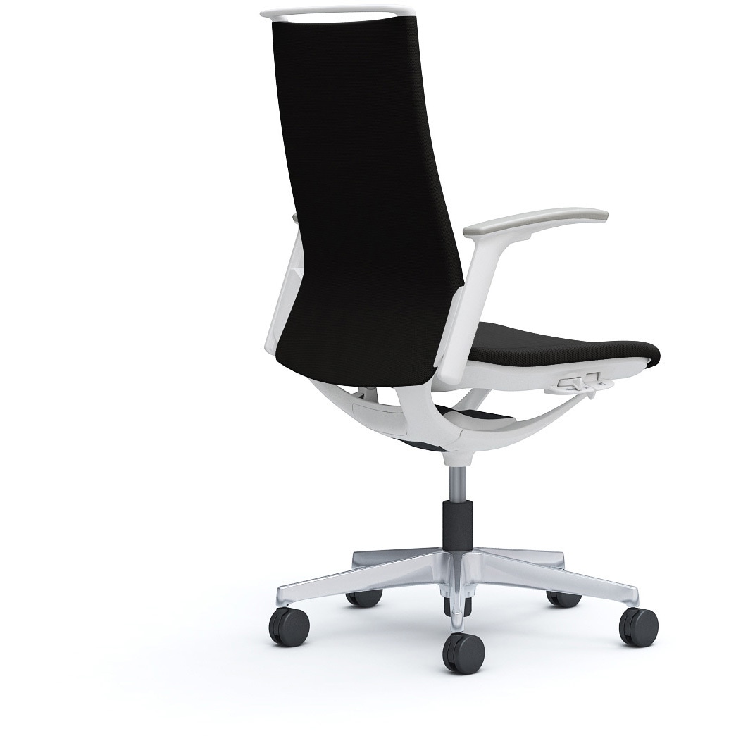 CA97BW FSF1 モード ハイバック 可動肘 ホワイトボディ 5本脚 樹脂フレーム ホワイトボディ プレーンクロス 1脚 オカムラ(岡村製作所) 【通販モノタロウ】