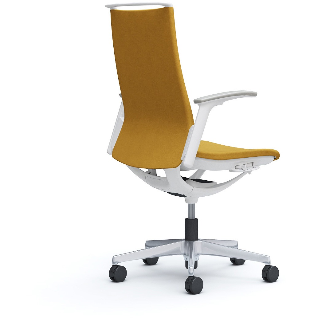 CA97BW FXW7 モード ハイバック 可動肘 ホワイトボディ 5本脚 樹脂フレーム ホワイトボディ インターロッククロス 1脚 オカムラ(岡村製作所) 【通販モノタロウ】