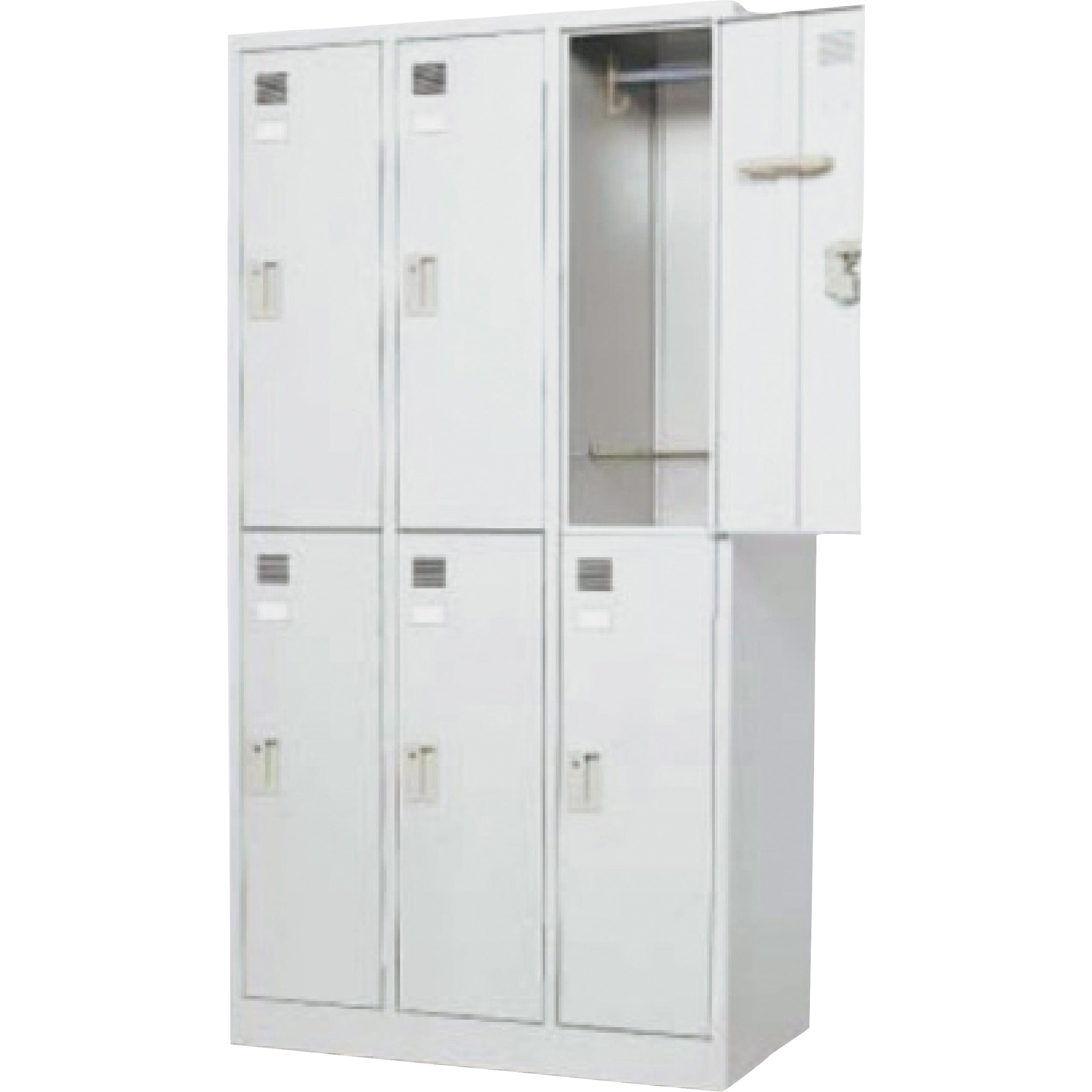 FLK-6D-WH 6人用ロッカー ダイヤル 1台 東洋事務器工業 【通販モノタロウ】