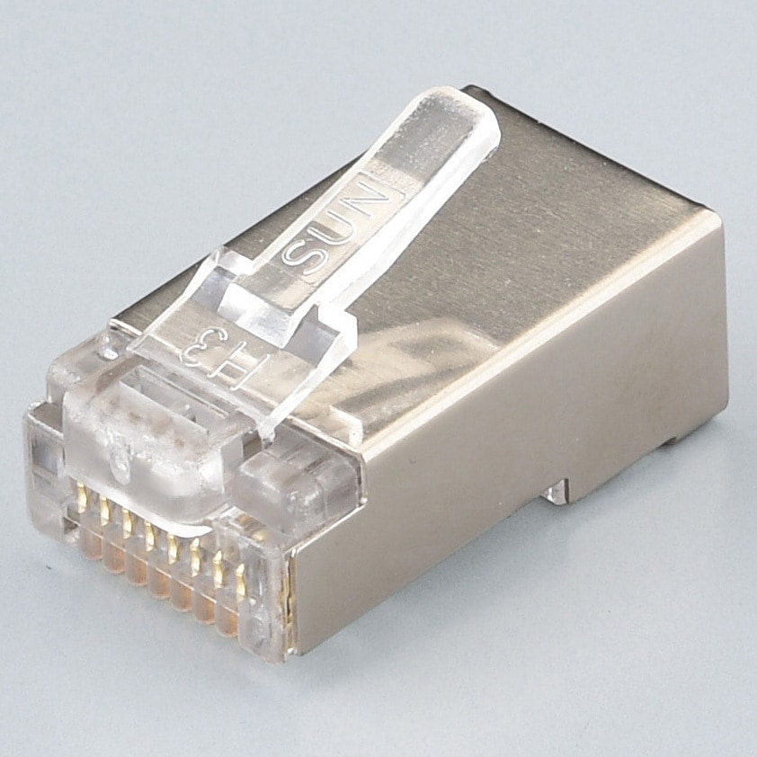 RJ-45 (STP) Cat5e用モジュラープラグ ( RJ-45 ) < STP用 > 1セット(10