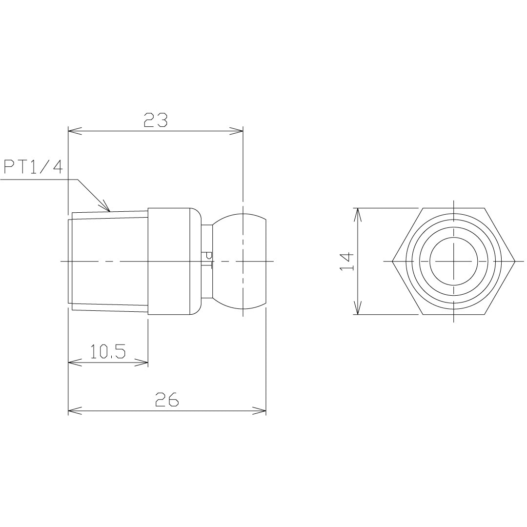 82026 (コネクター P.T 1/4