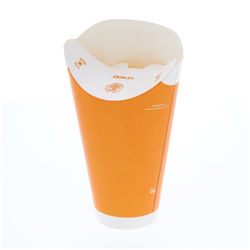 Zicoのカップ 004535209 紙コップ バタフライカップ HEIKO 本体 オレンジ色 容量16