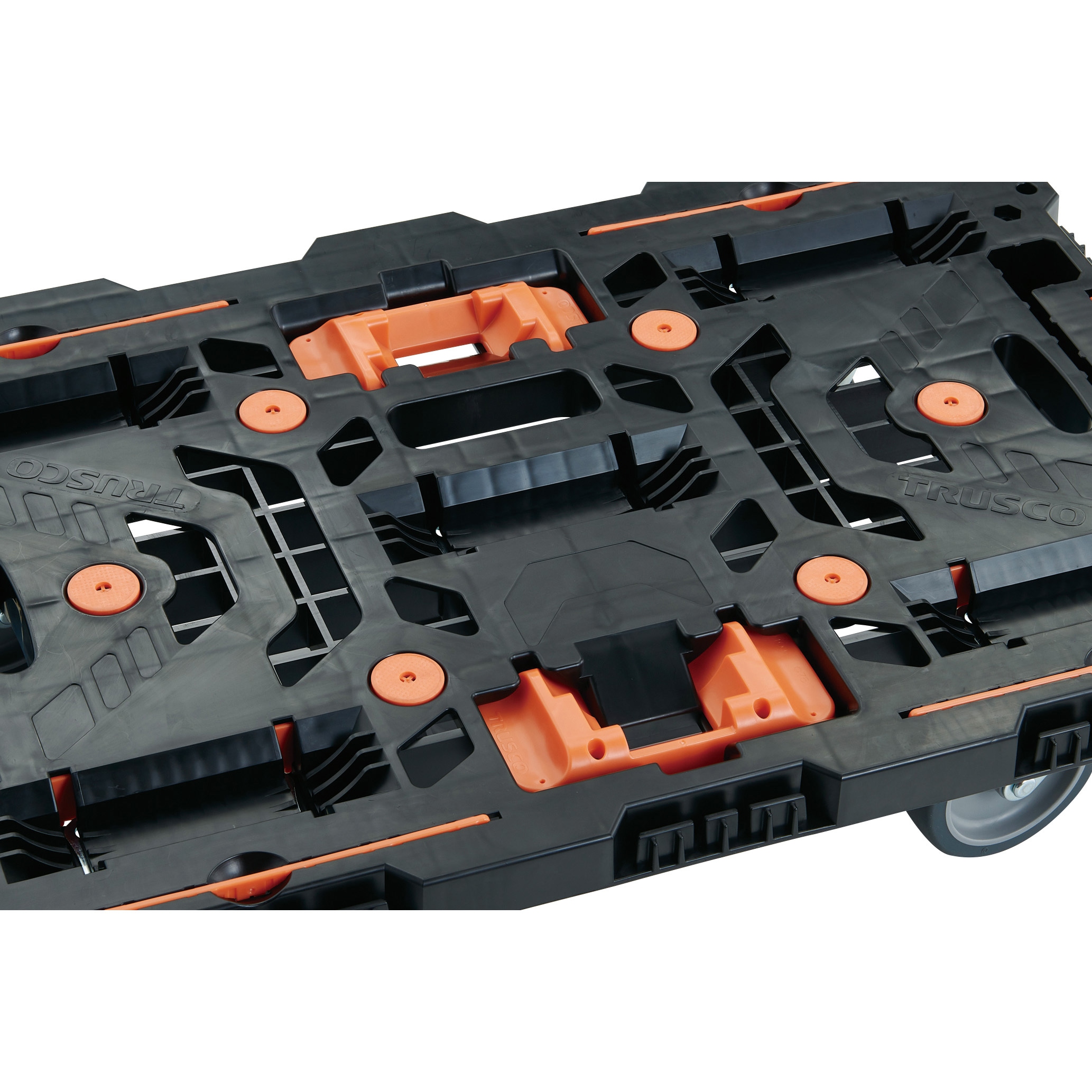 ＴＲＵＳＣＯ BT724J5-E100T 連結式樹脂製２段台車　ビートル　７００Ｘ４５０　自在５輪　とめたろう　ハンドル付 BT724J5E100T