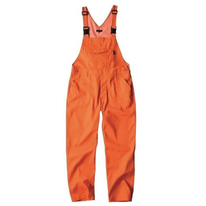 1550 カラーデニムサロペット クレ被服 オレンジ色 サイズL
