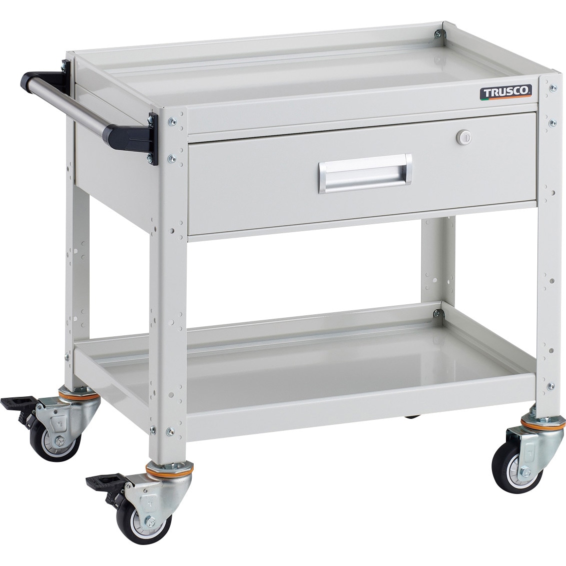 BDW-662YU-W バーディワゴン 深型1段引出付 TRUSCO 2段 ホワイト色 奥行400mm高さ40mm  BDW-662YU-W
