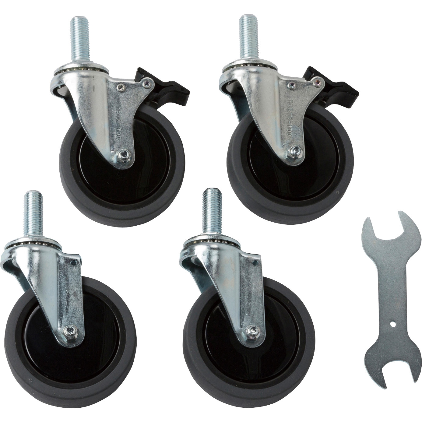 PEW-ELW100SET フェニックスワゴン用2段階S付キャスターセット 100ΦEL TRUSCO 1組 PEW-ELW100SET