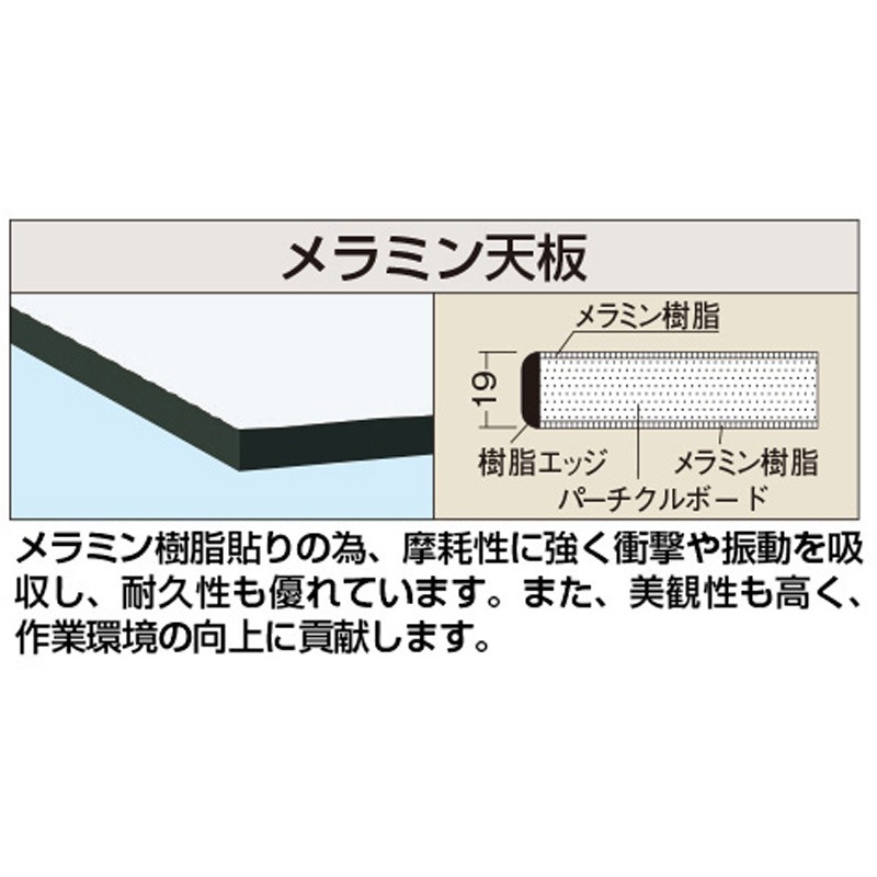 KA-1290MTCW 軽量用天板 サカエ 間口1200mm奥行900mm高さ19mm  KA-1290MTCW
