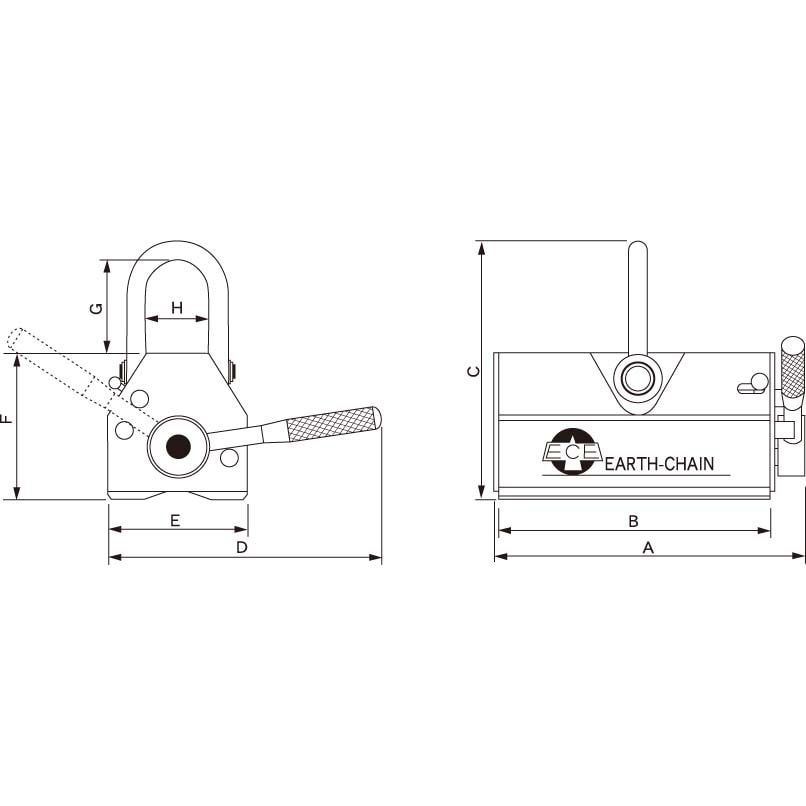 ELM-300 永磁リフティングマグネット Earth-Chain 1台 ELM-300