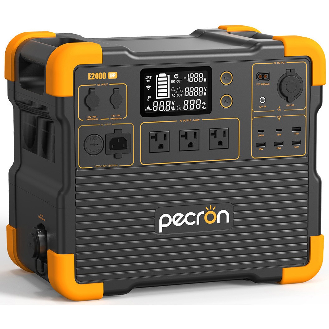 E2400LFP ポータブル蓄電池 PECRON バッテリー容量2048Wh 定格出力