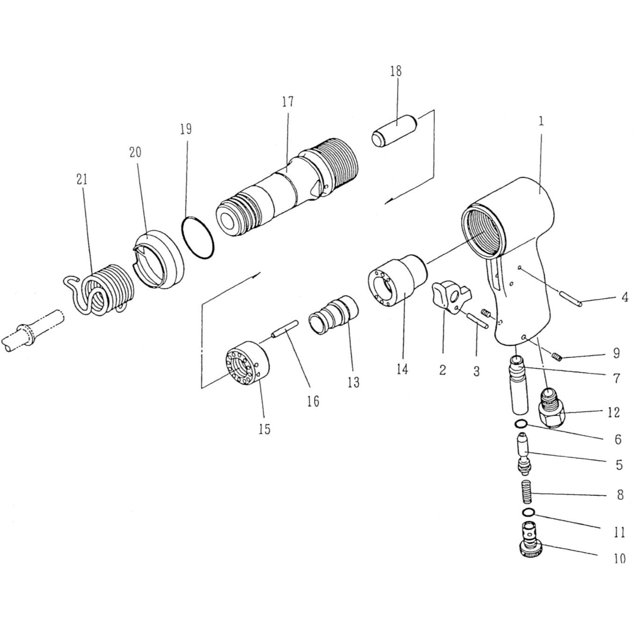 Y5-02-01-170 部品 エアハンマー BRH3 東空販売 部品名称エアーイン