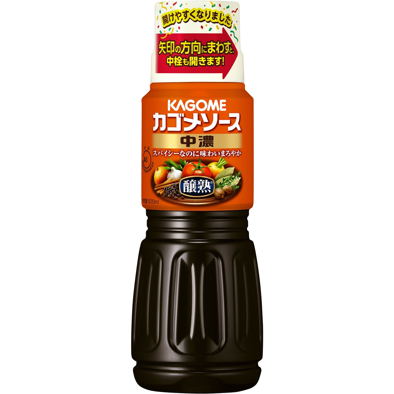 醸熟ソース 中濃 500ml 1箱(500mL×20本) カゴメ 【通販モノタロウ】