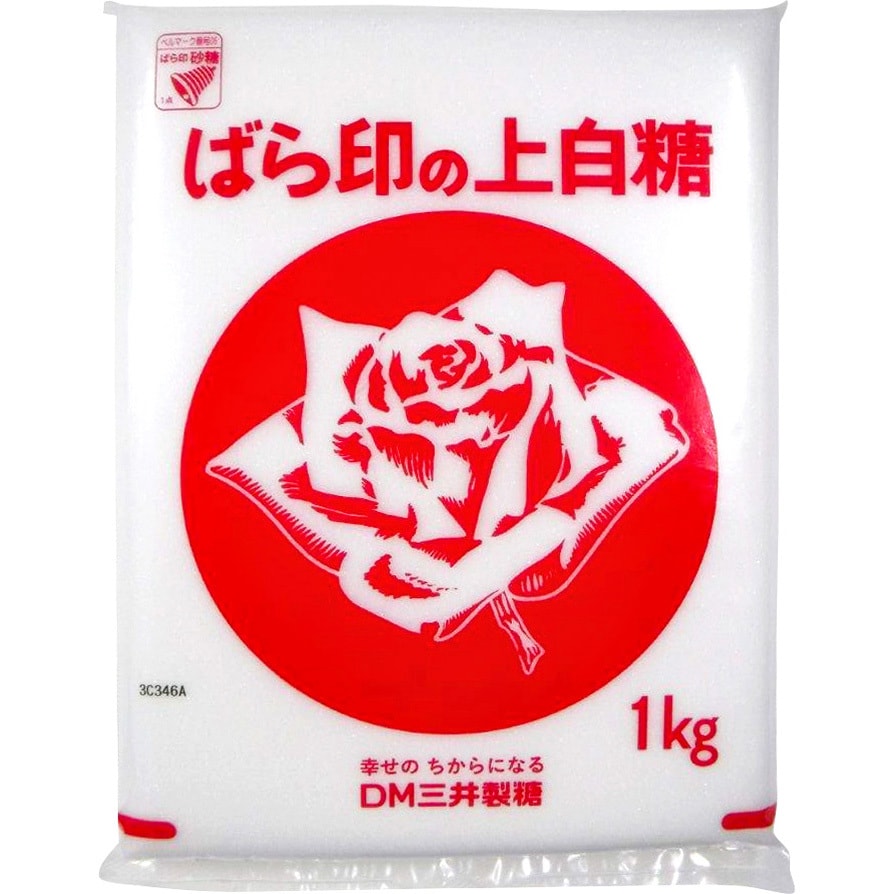 ばら印の上白糖　DM三井製糖(旧：大日本明治製糖)　【通販サイトMonotaRO】　PTK　1袋(1kg)