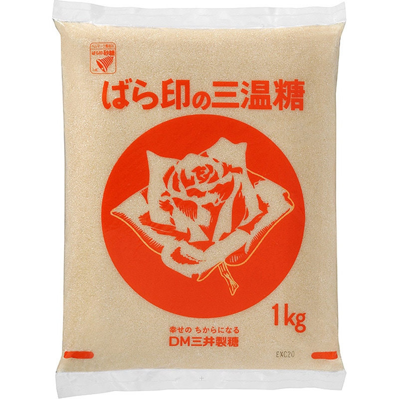 PUK ばら印の三温糖 1袋(1kg) DM三井製糖(旧：大日本明治製糖) 【通販