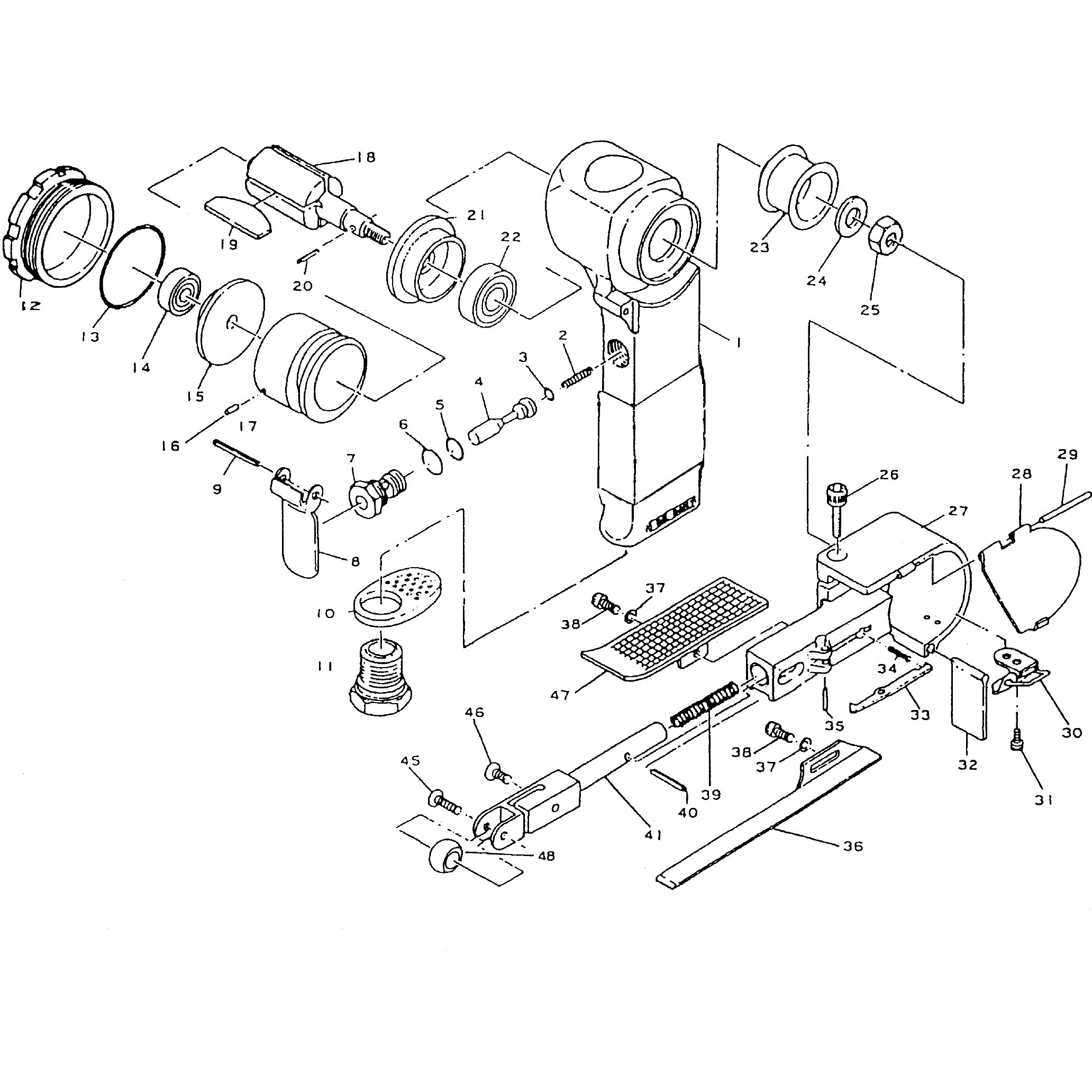 T5-06-36-500 部品 ベルトサンダー MS20B 東空販売 部品名称ワ-ク ASSY (W/No.26～48) 1台使用個数1CP   T5-06-36-500
