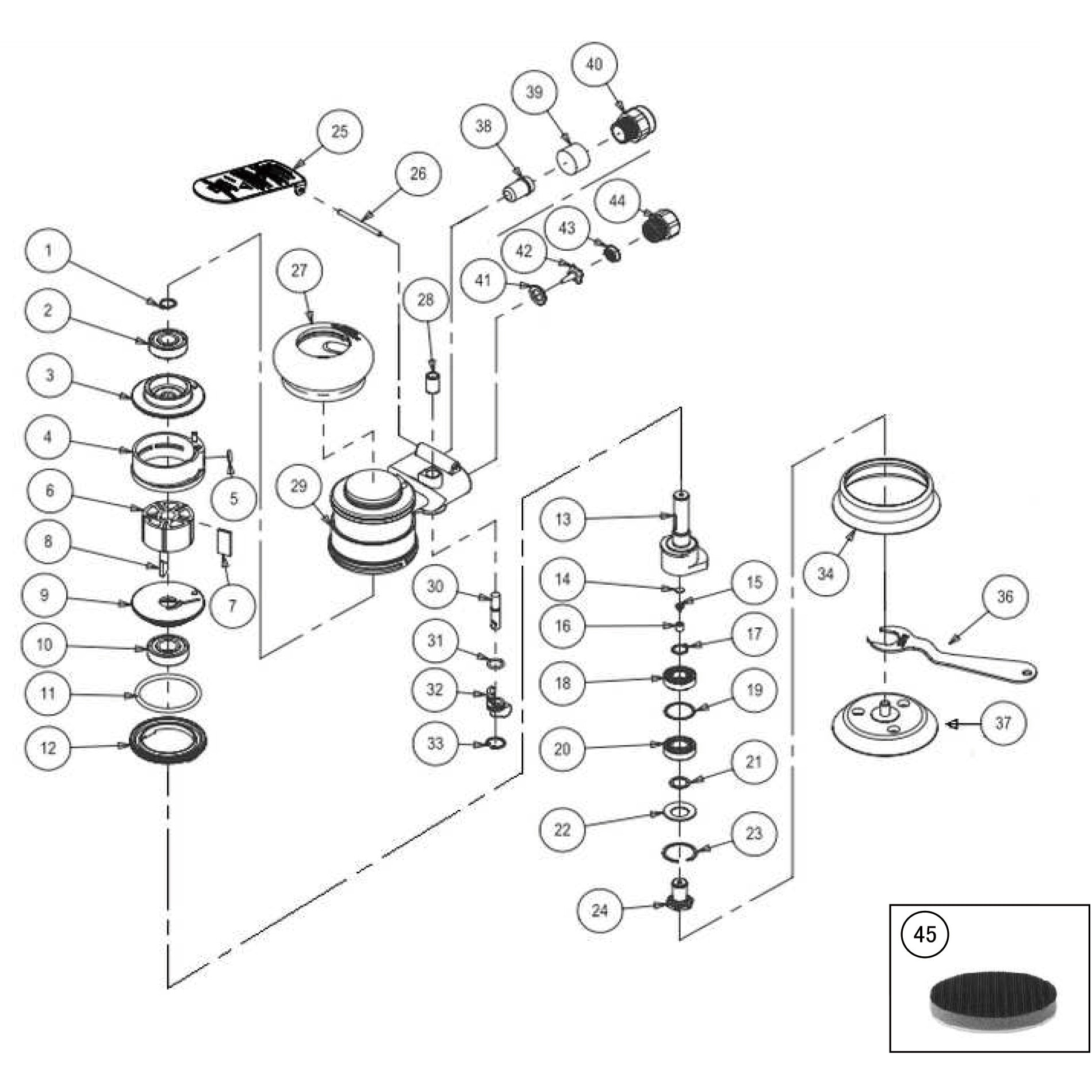 XP-A0-16-100 部品 ダブルアクションサンダー MS530N3 東空販売 部品