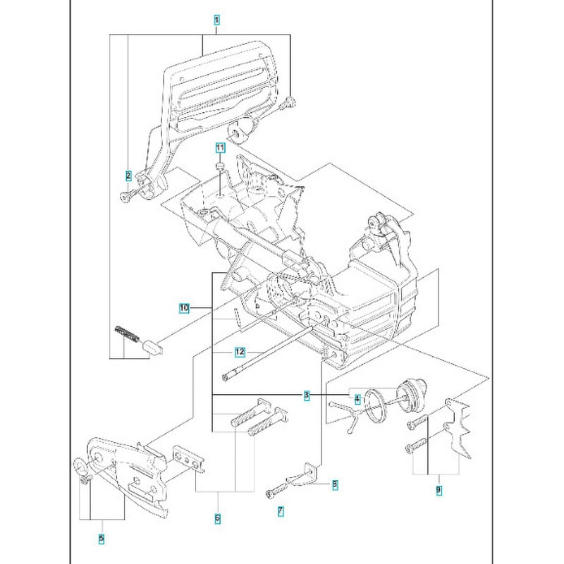 ハスクバーナ エンジンチェーンソー 135 Mark II 部品 クランクケース チューブ