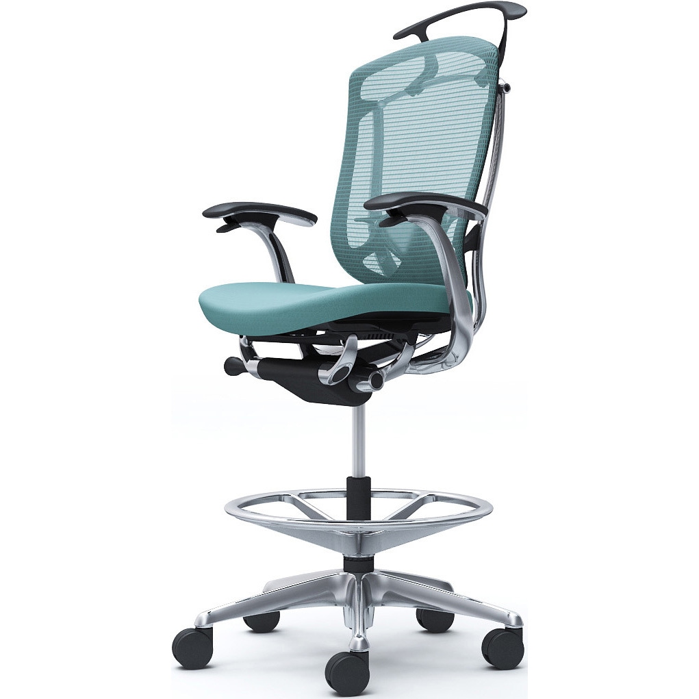 CC44HS FPC6 コンテッサセコンダ，固定肘，座クッション，ハイチェア，ポリッシュ，ブラック，ランバー付ハンガー付 1脚 オカムラ(岡村製作所) 【通販モノタロウ】