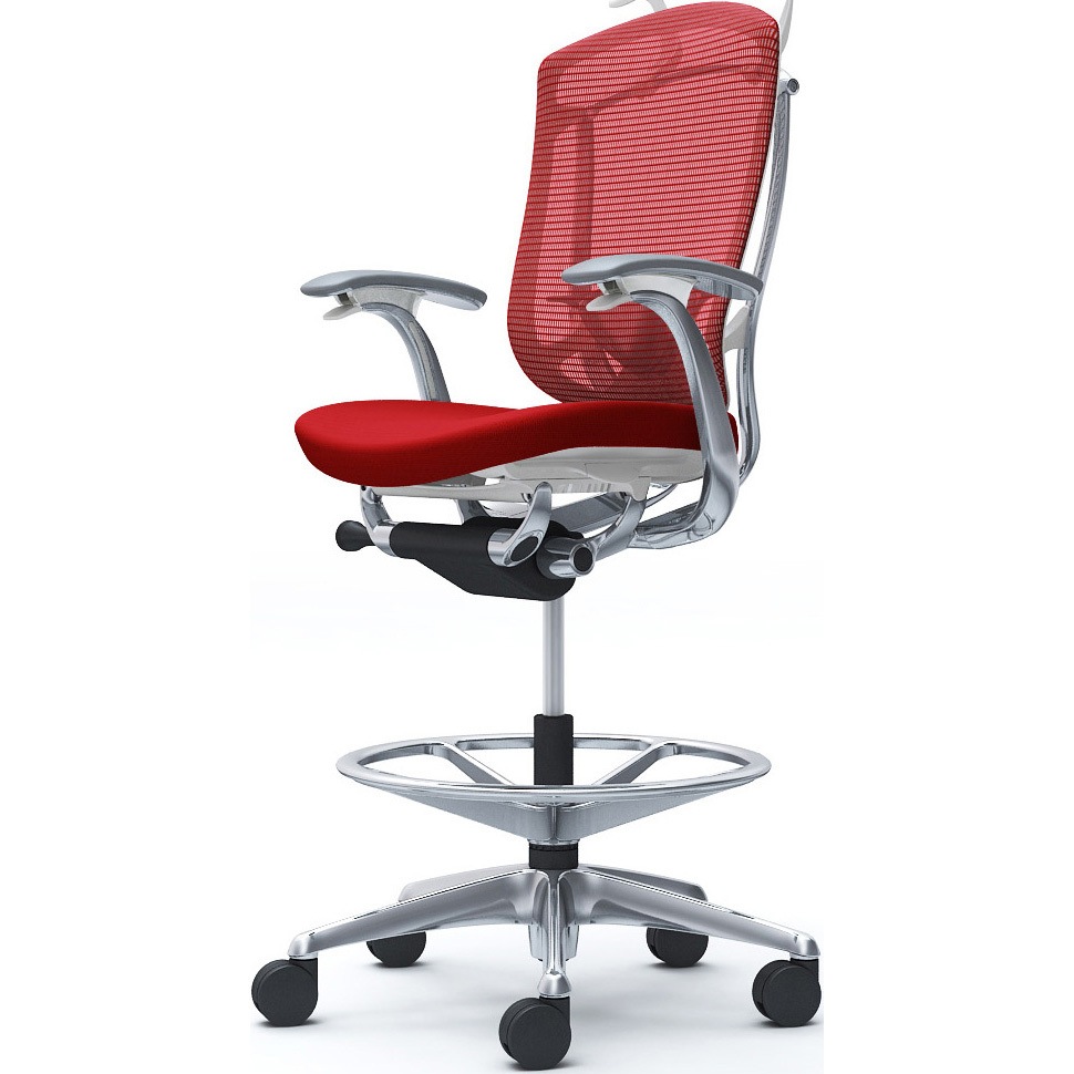 CC44HZ FPC9 コンテッサセコンダ，固定肘，座クッション，ハイチェア，ポリッシュ，ホワイト，ランバー付ハンガー付 1脚 オカムラ(岡村製作所) 【通販モノタロウ】