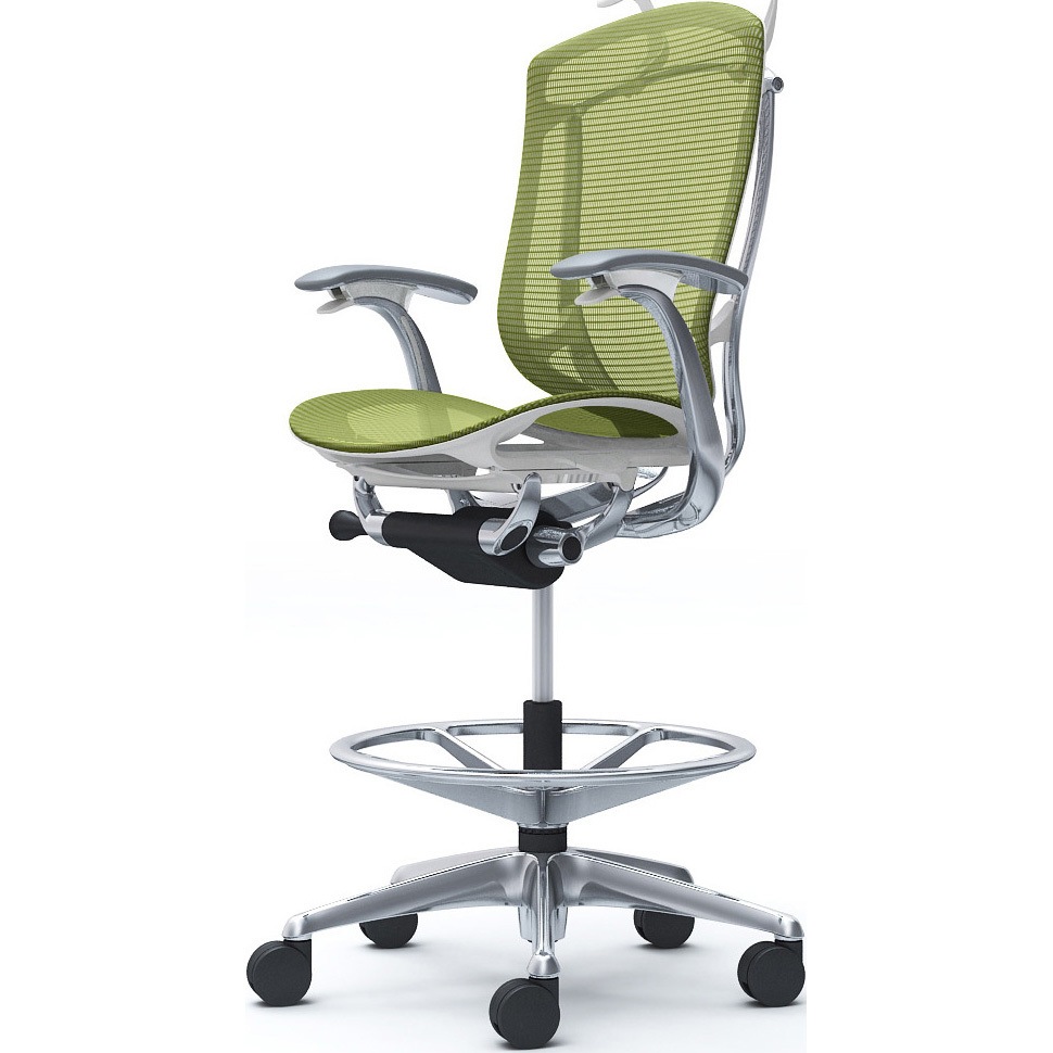 CC42HW FPG5 コンテッサセコンダ，固定肘，座メッシュ，ハイチェア，ポリッシュ，ホワイト，ランバー無ハンガー付 1脚 オカムラ(岡村製作所) 【通販モノタロウ】