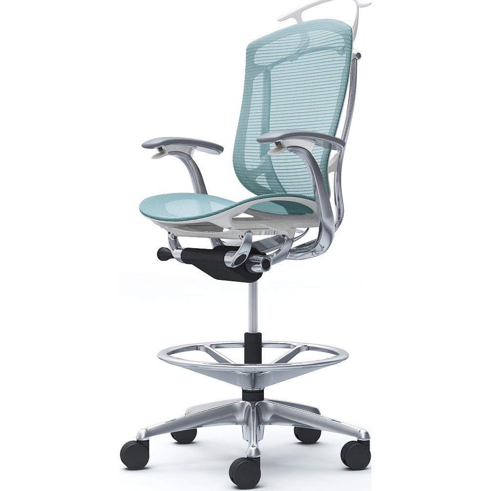 CC42HW FPG6 コンテッサセコンダ，固定肘，座メッシュ，ハイチェア，ポリッシュ，ホワイト，ランバー無ハンガー付 1脚 オカムラ(岡村製作所) 【通販モノタロウ】 109,900円