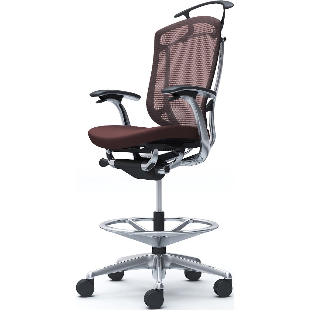 CC44HR FPC8 コンテッサセコンダ，固定肘，座クッション，ハイチェア，ポリッシュ，ブラック，ランバー無ハンガー付 1脚 オカムラ(岡村製作所) 【通販モノタロウ】 109,900円