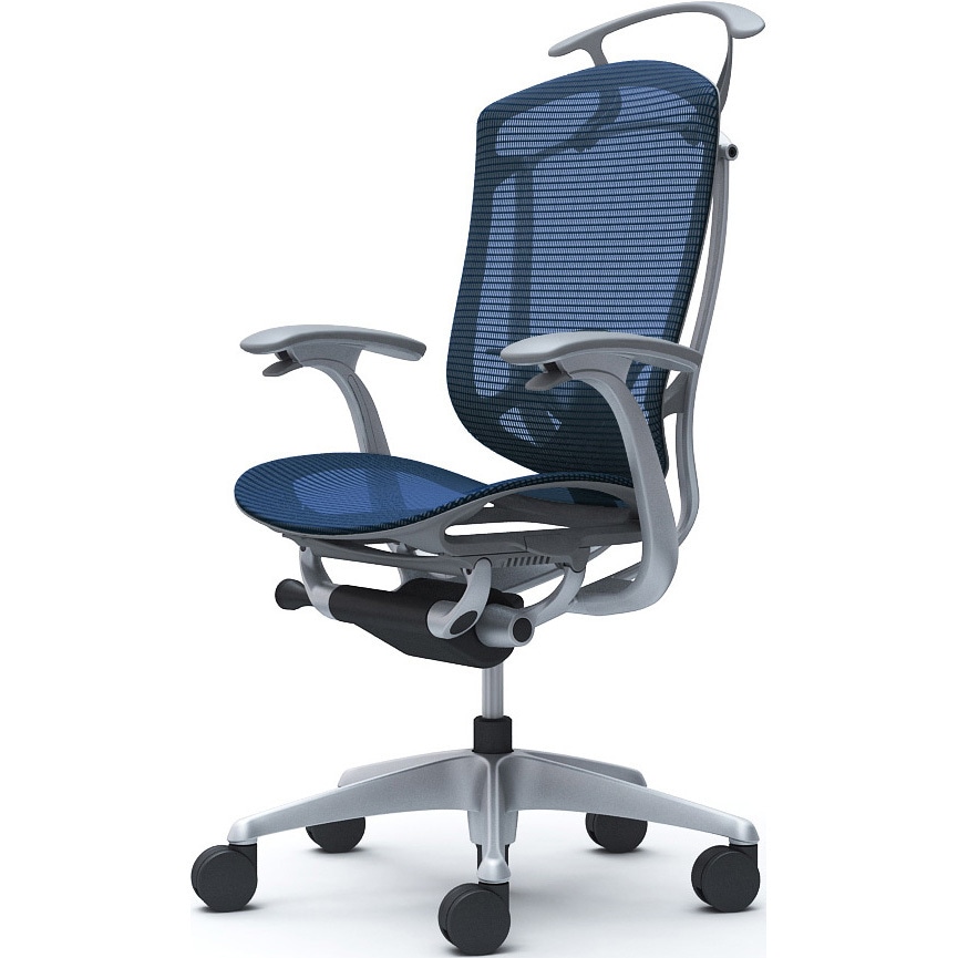 CC42YE FPG4 コンテッサセコンダ、固定肘、ハイバック、座メッシュ、ハンガー付、ランバー付、グレーB、シルバー、脚シルバー、ウレタン 1脚 オカムラ(岡村製作所) 【通販モノタロウ】 104,390円