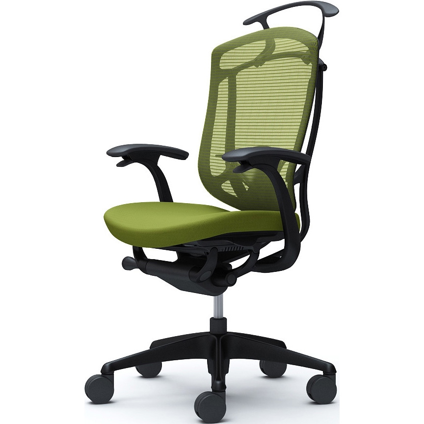 CC44ZS FPC5 コンテッサセコンダ、固定肘、ハイバック、座クッション、ハンガー付、ランバー付、ブラックB、ブラック、脚ブラック、ウレタン 1脚 オカムラ(岡村製作所) 【通販モノタロウ】