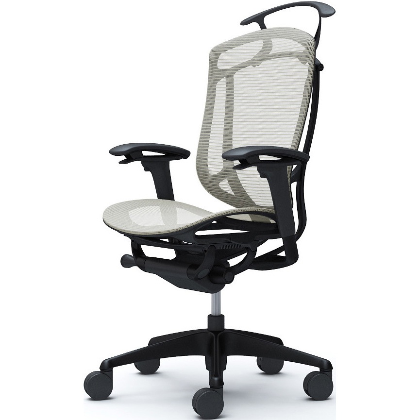 CC82ZR FPG2 コンテッサセコンダ、可動肘、ハイバック、座メッシュ、ハンガー付、ランバー無、ブラックB、ブラック、脚ブラック、ウレタン 1脚 オカムラ(岡村製作所) 【通販モノタロウ】