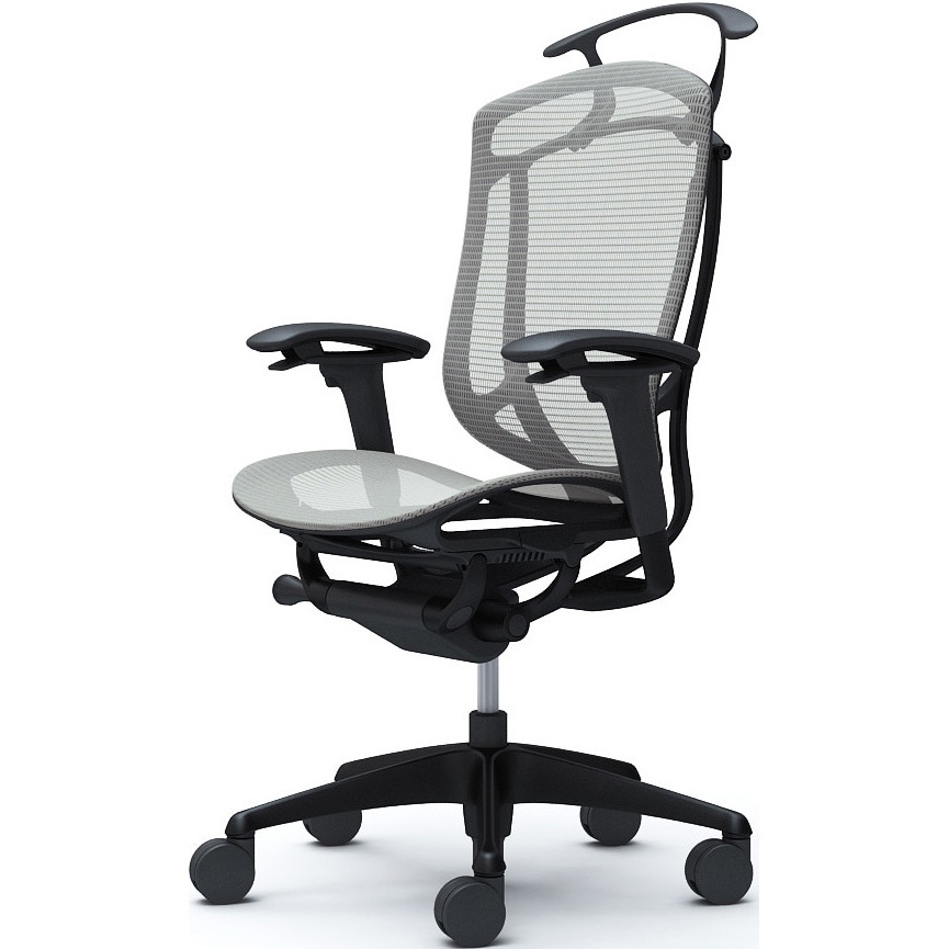 CC82ZR FPG3 コンテッサセコンダ、可動肘、ハイバック、座メッシュ、ハンガー付、ランバー無、ブラックB、ブラック、脚ブラック、ウレタン 1脚 オカムラ(岡村製作所) 【通販モノタロウ】