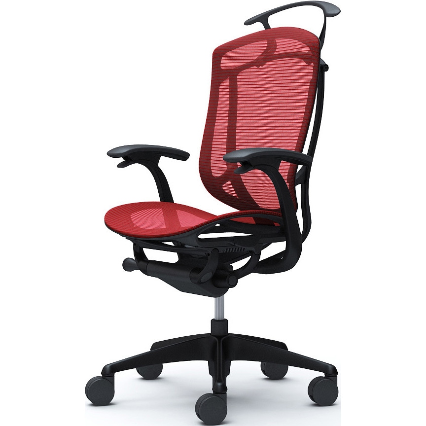 CC42ZR FPG9 コンテッサセコンダ、固定肘、ハイバック、座メッシュ、ハンガー付、ランバー無、ブラックB、ブラック、脚ブラック、ウレタン 1脚 オカムラ(岡村製作所) 【通販モノタロウ】