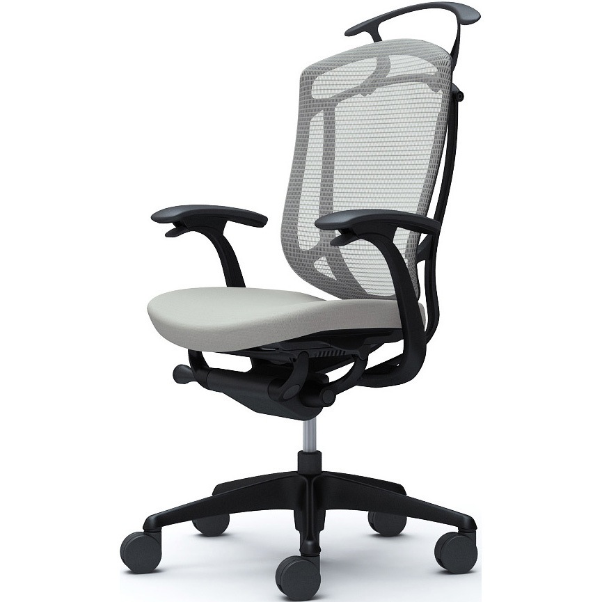 CC44ZR FPC3 コンテッサセコンダ、固定肘、ハイバック、座クッション、ハンガー付、ランバー無、ブラックB、ブラック、脚ブラック、ウレタン 1脚 オカムラ(岡村製作所) 【通販モノタロウ】