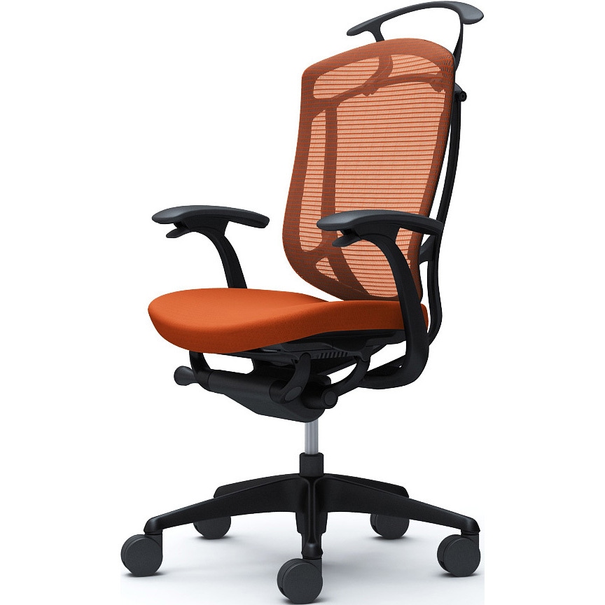 CC44ZR FPD8 コンテッサセコンダ、固定肘、ハイバック、座クッション、ハンガー付、ランバー無、ブラックB、ブラック、脚ブラック、ウレタン 1脚 オカムラ(岡村製作所) 【通販モノタロウ】 98,890円