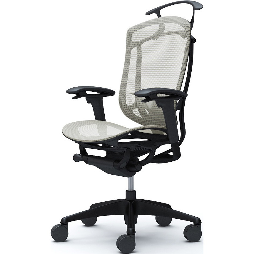 CC82ZS FPG2 コンテッサセコンダ、可動肘、ハイバック、座メッシュ、ハンガー付、ランバー付、ブラックB、ブラック、脚ブラック、ウレタン 1脚 オカムラ(岡村製作所) 【通販モノタロウ】