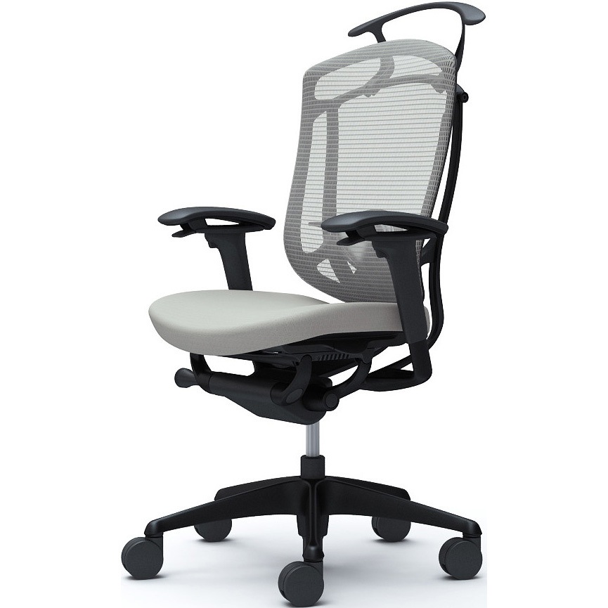 CC84ZS FPC3 コンテッサセコンダ、可動肘、ハイバック、座クッション、ハンガー付、ランバー付、ブラックB、ブラック、脚ブラック、ウレタン 1脚 オカムラ(岡村製作所) 【通販モノタロウ】