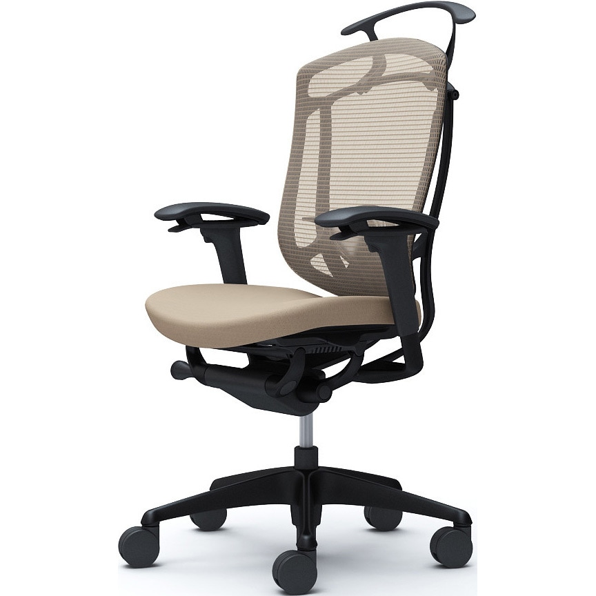 CC84ZS FPC7 コンテッサセコンダ、可動肘、ハイバック、座クッション、ハンガー付、ランバー付、ブラックB、ブラック、脚ブラック、ウレタン 1脚 オカムラ(岡村製作所) 【通販モノタロウ】